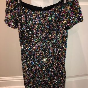 NWT! multi colored sequin dress